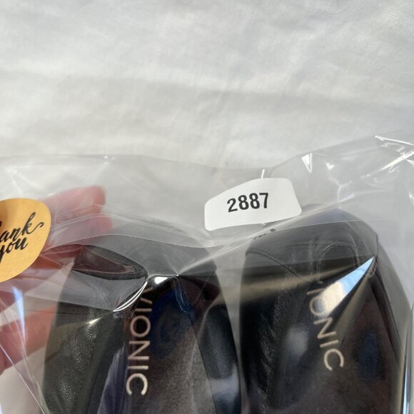 Vionic Womens Black Minna Leather Sequin Cap Toe Ballet Bow Flats size 8 - Picture 11 of 11